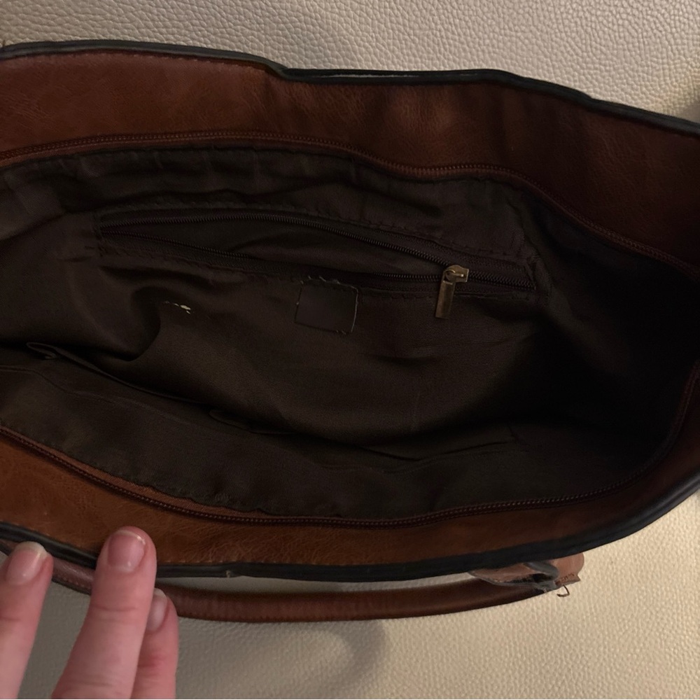 Michael Kors Two-Tone Brown Tote - Picture 5 of 5
